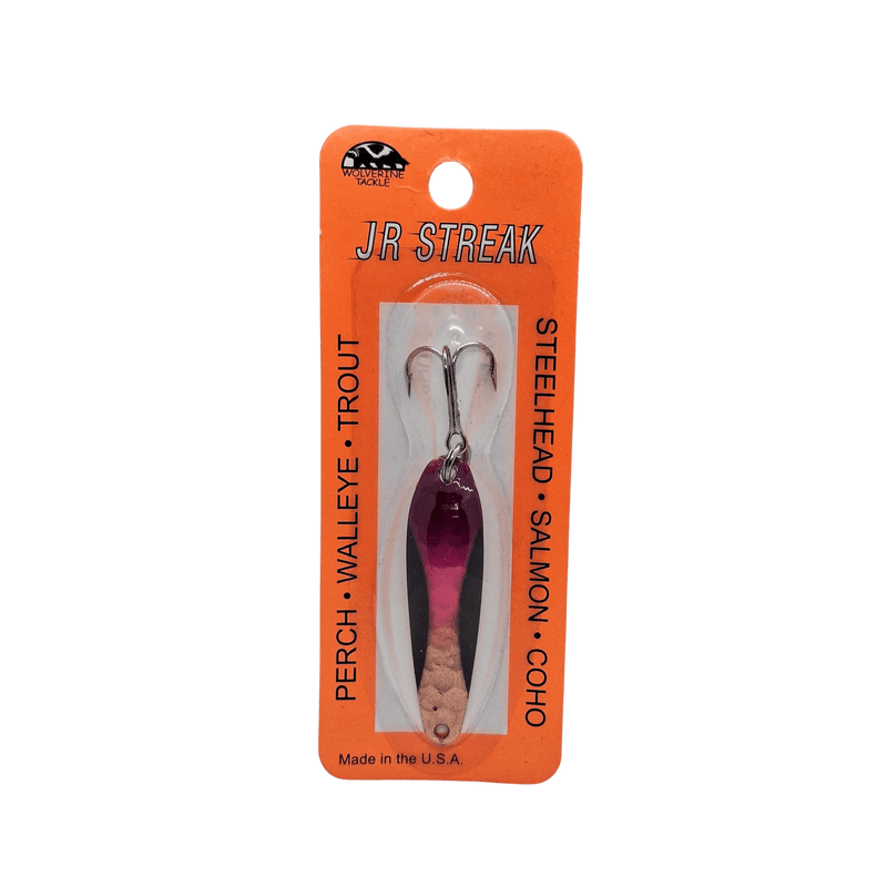 Load image into Gallery viewer, Wolverine Tackle JR Streak Spoon | Colour: Copper Hot Rod | Fishing World
