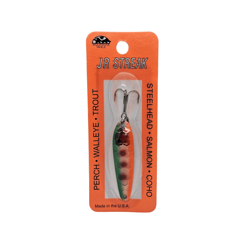 Load image into Gallery viewer, Wolverine Tackle JR Streak Spoon | Colour: Copper Perch | Fishing World
