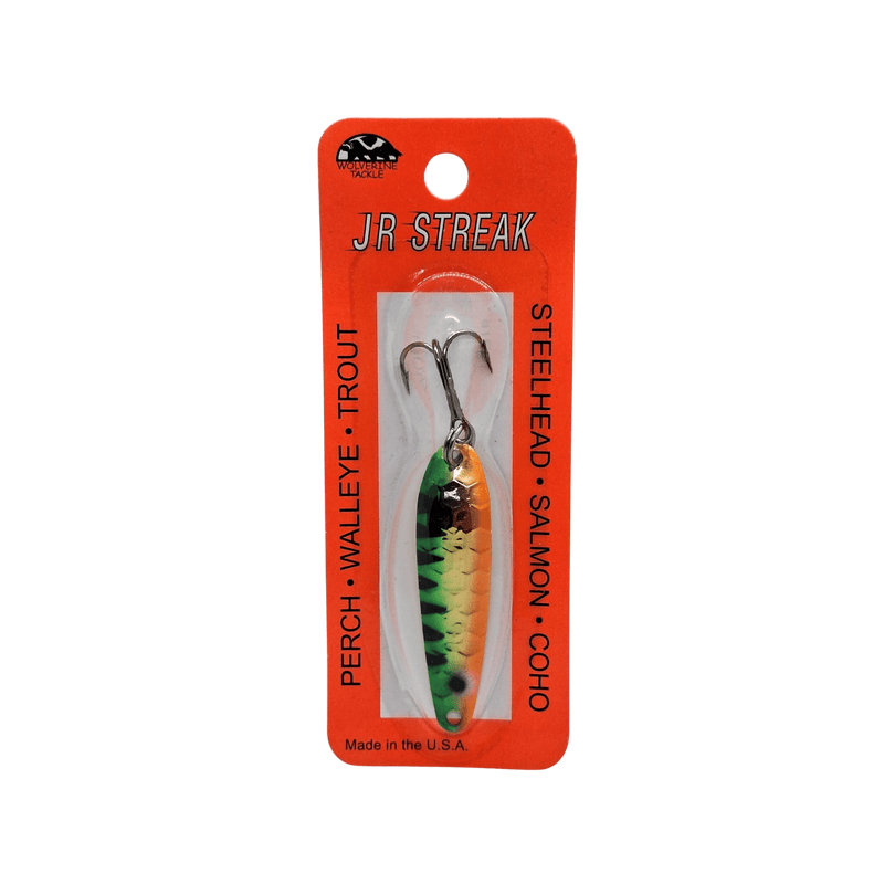 Load image into Gallery viewer, Wolverine Tackle JR Streak Spoon | Colour: Golden Perch | Fishing World
