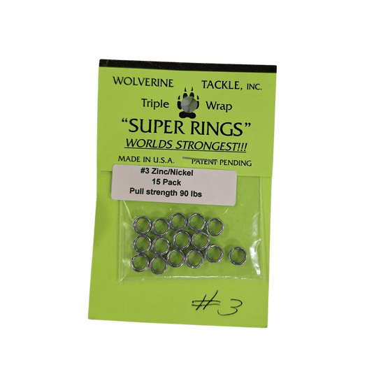 WOLVERINE TERMINAL TACKLE 3 / Zinc-Nickel Wolverine Tackle Super Rings