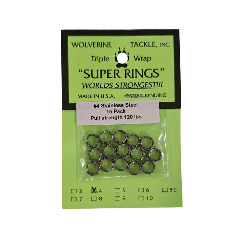 Load image into Gallery viewer, WOLVERINE TERMINAL TACKLE 4 / Stainless Steel Wolverine Tackle Super Rings
