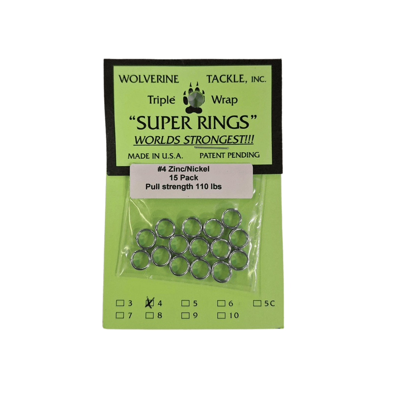 Load image into Gallery viewer, WOLVERINE TERMINAL TACKLE 4 / Zinc-Nickel Wolverine Tackle Super Rings
