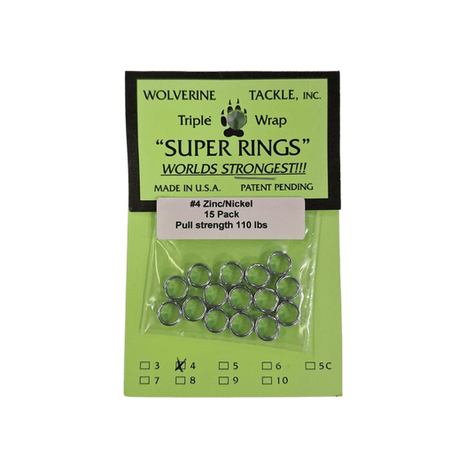 WOLVERINE TERMINAL TACKLE 4 / Zinc-Nickel Wolverine Tackle Super Rings