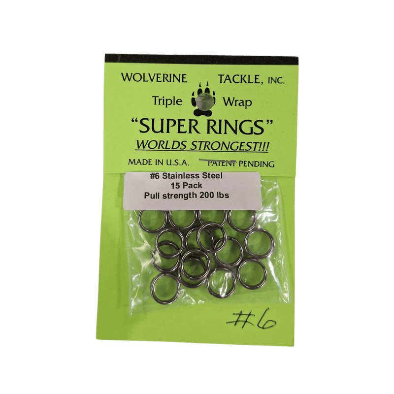 Load image into Gallery viewer, WOLVERINE TERMINAL TACKLE 6 / Stainless Steel Wolverine Tackle Super Rings
