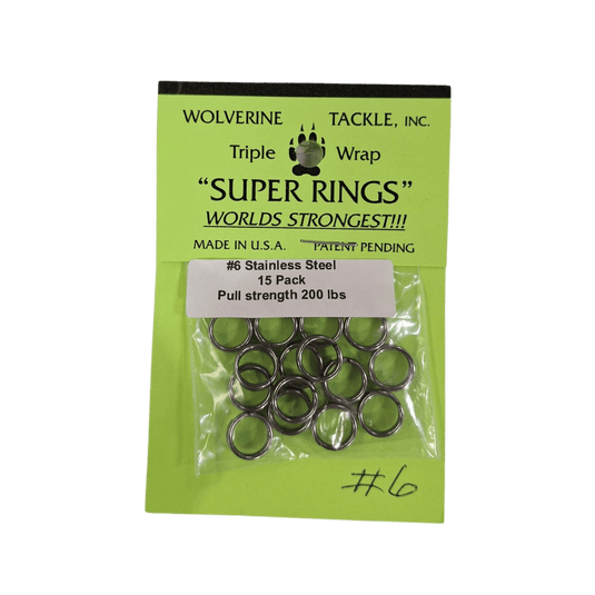 WOLVERINE TERMINAL TACKLE 6 / Stainless Steel Wolverine Tackle Super Rings
