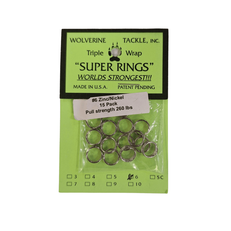 Load image into Gallery viewer, WOLVERINE TERMINAL TACKLE 6 / Zinc-Nickel Wolverine Tackle Super Rings
