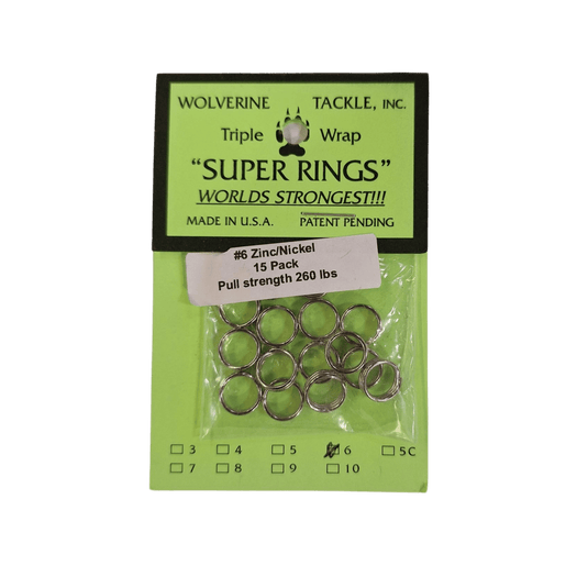 WOLVERINE TERMINAL TACKLE 6 / Zinc-Nickel Wolverine Tackle Super Rings