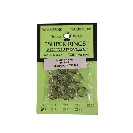 WOLVERINE TERMINAL TACKLE 7 / Zinc-Nickel Wolverine Tackle Super Rings