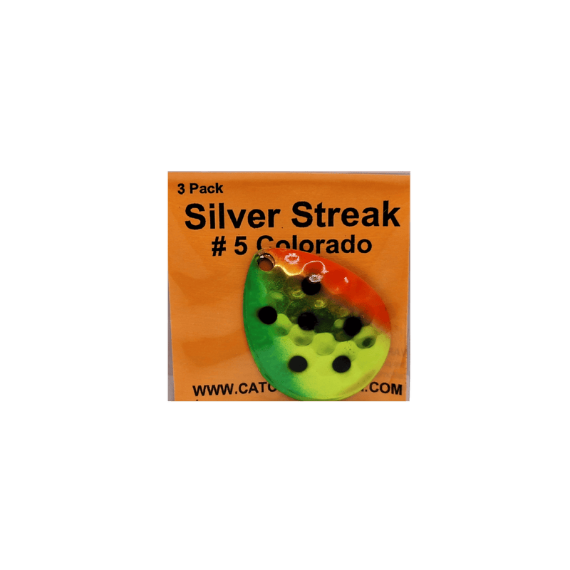 Load image into Gallery viewer, WOLVERINE WORM HARNESS Antifreeze Melon Wolverine Tackle Silver Streak #5 Colorado Blade 3-pack
