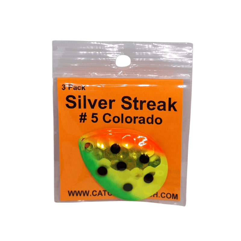 Load image into Gallery viewer, WOLVERINE WORM HARNESS Antifreeze Melon Wolverine Tackle Silver Streak #5 Colorado Blade 3-pack
