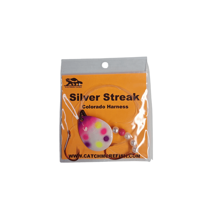 Load image into Gallery viewer, WOLVERINE WORM HARNESS Barbie Wolverine Tackle Silver Streak 1 Blade Colorado Harness
