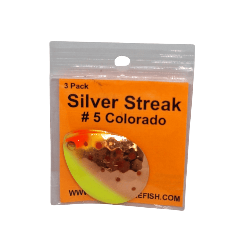 Load image into Gallery viewer, WOLVERINE WORM HARNESS Cop Lemonberry Wolverine Tackle Silver Streak #5 Colorado Blade 3-pack

