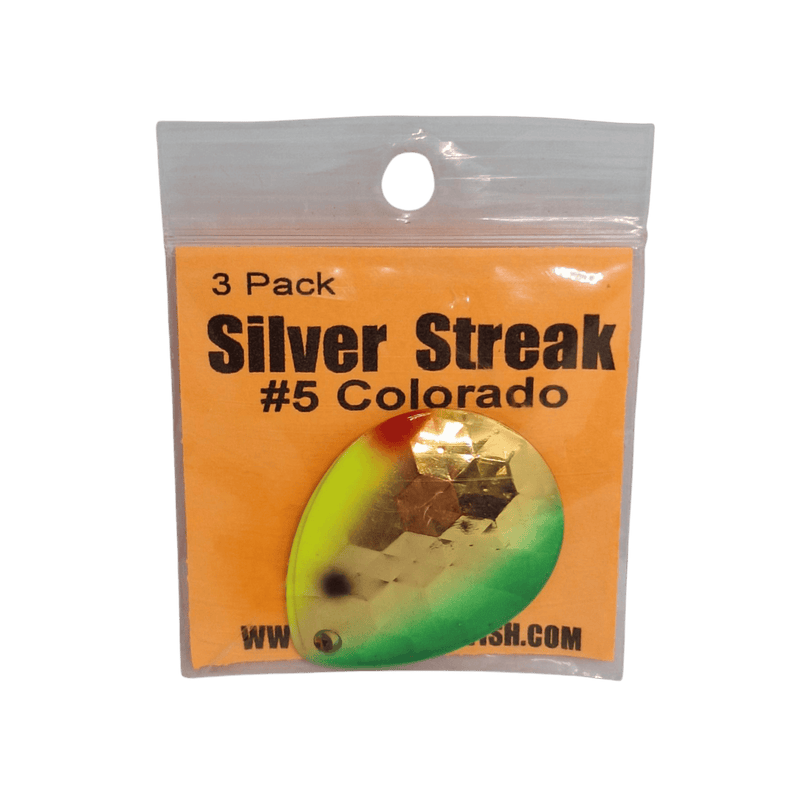 Load image into Gallery viewer, WOLVERINE WORM HARNESS Green Bubblegum Wolverine Tackle Silver Streak #5 Colorado Blade 3-pack
