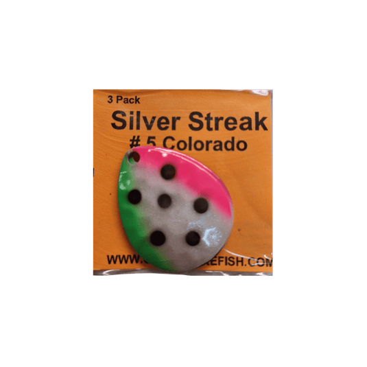 WOLVERINE WORM HARNESS Pearl Watermelon Wolverine Tackle Silver Streak