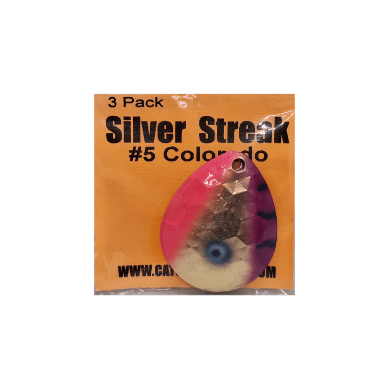 Load image into Gallery viewer, WOLVERINE WORM HARNESS Pink Tiger Wolverine Tackle Silver Streak #5 Colorado Blade 3-pack
