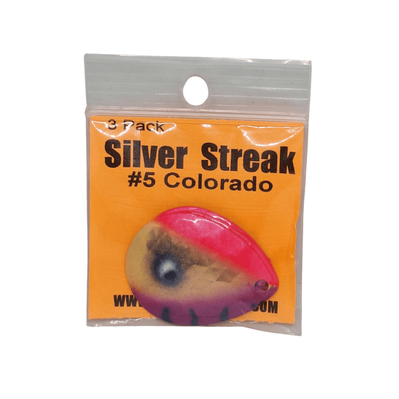 Load image into Gallery viewer, WOLVERINE WORM HARNESS Pink Tiger Wolverine Tackle Silver Streak #5 Colorado Blade 3-pack

