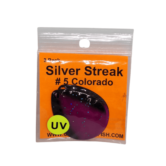 WOLVERINE WORM HARNESS UV Purple Demon Wolverine Tackle Silver Streak