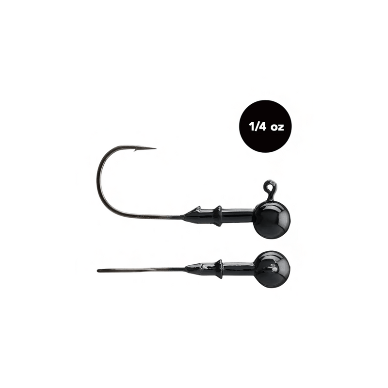 Load image into Gallery viewer, WOO TUNGSTEN SWIMBAIT JIGS 1-4 / Black / 2-0 Woo Tungsten Tungsten Ball Head Jig
