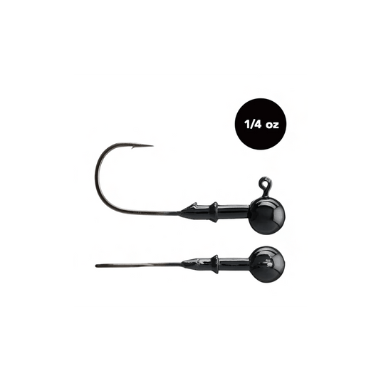WOO TUNGSTEN SWIMBAIT JIGS 1-4 / Black / 2-0 Woo Tungsten Tungsten Ball Head Jig