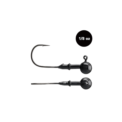 WOO TUNGSTEN SWIMBAIT JIGS 1-8 / Black / 2-0 Woo Tungsten Tungsten Ball Head Jig