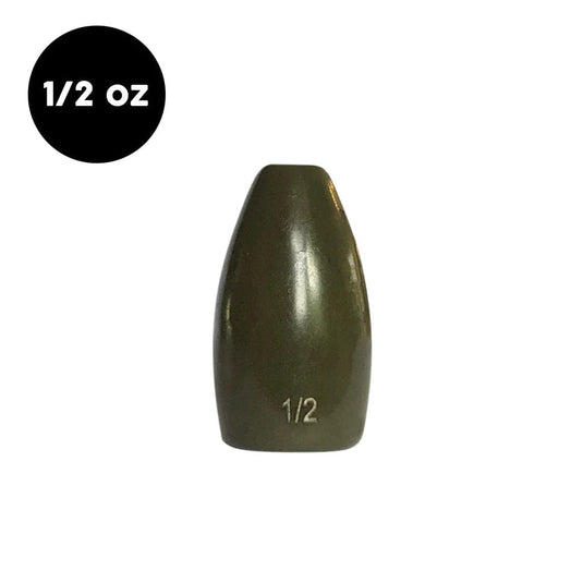 WOO TUNGSTEN WEIGHTS 1-2 / Green Pumpkin Woo Tungsten Flipping Weight