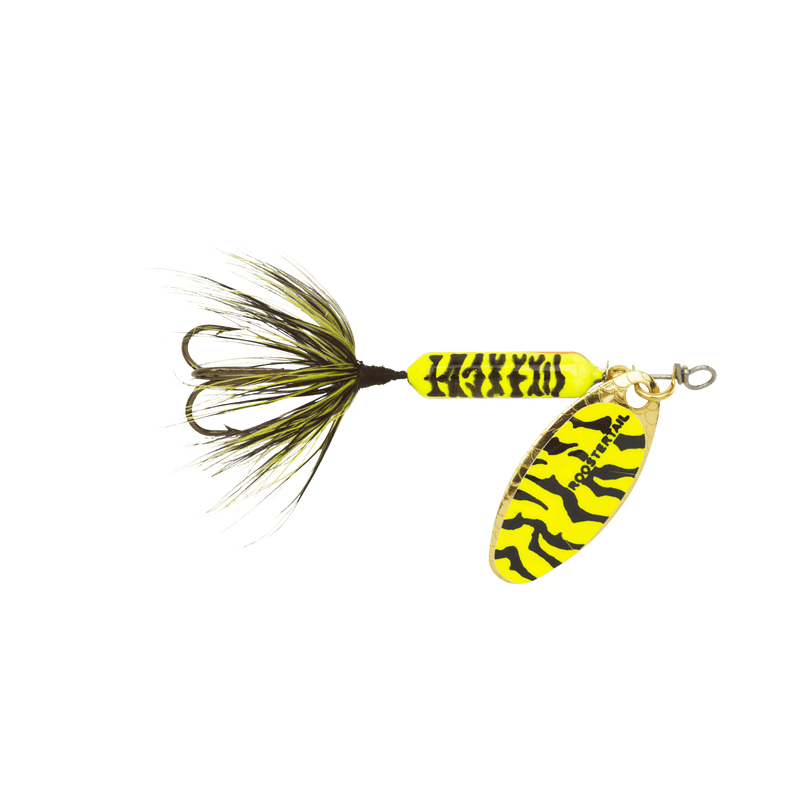 Load image into Gallery viewer, WORDENS SPINNERS 1-16 / Black Tiger Yakima Bait Worden&#39;s Original Rooster Tail
