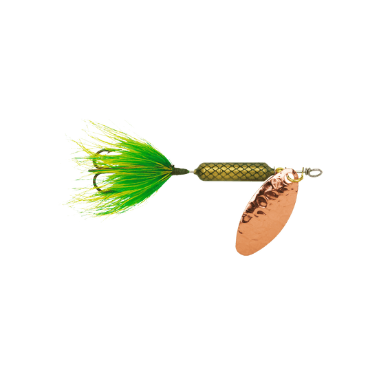 WORDENS SPINNERS 1-4 / Hammered Copper Frog Yakima Bait Worden's Original Rooster Tail