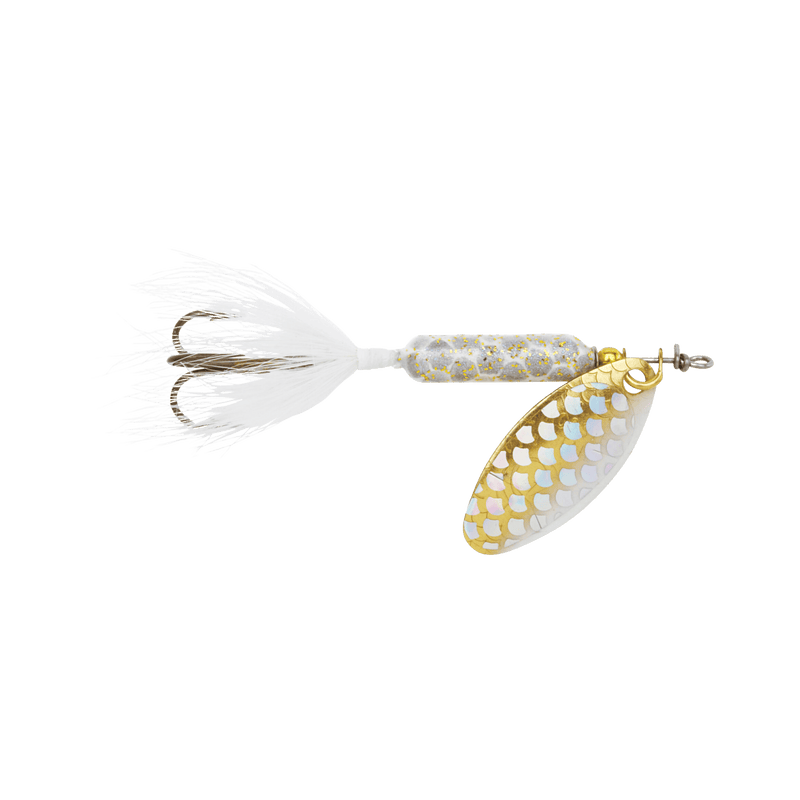 Load image into Gallery viewer, WORDENS SPINNERS 1-4 / Strobe White Worden's Original Rooster Tail Treble Hook

