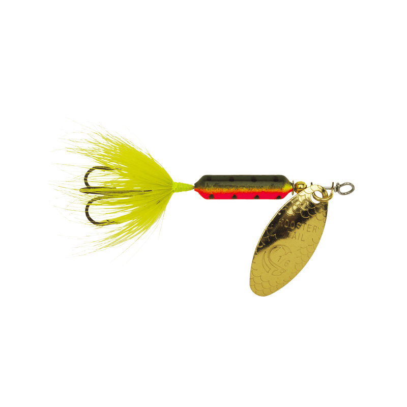 Load image into Gallery viewer, WORDENS SPINNERS 1-8 / Firetiger Worden's Original Rooster Tail Treble Hook
