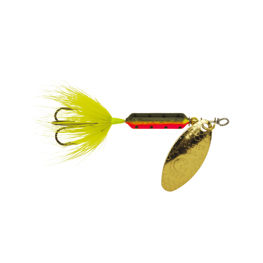 WORDENS SPINNERS 1-8 / Firetiger Worden's Original Rooster Tail Treble Hook