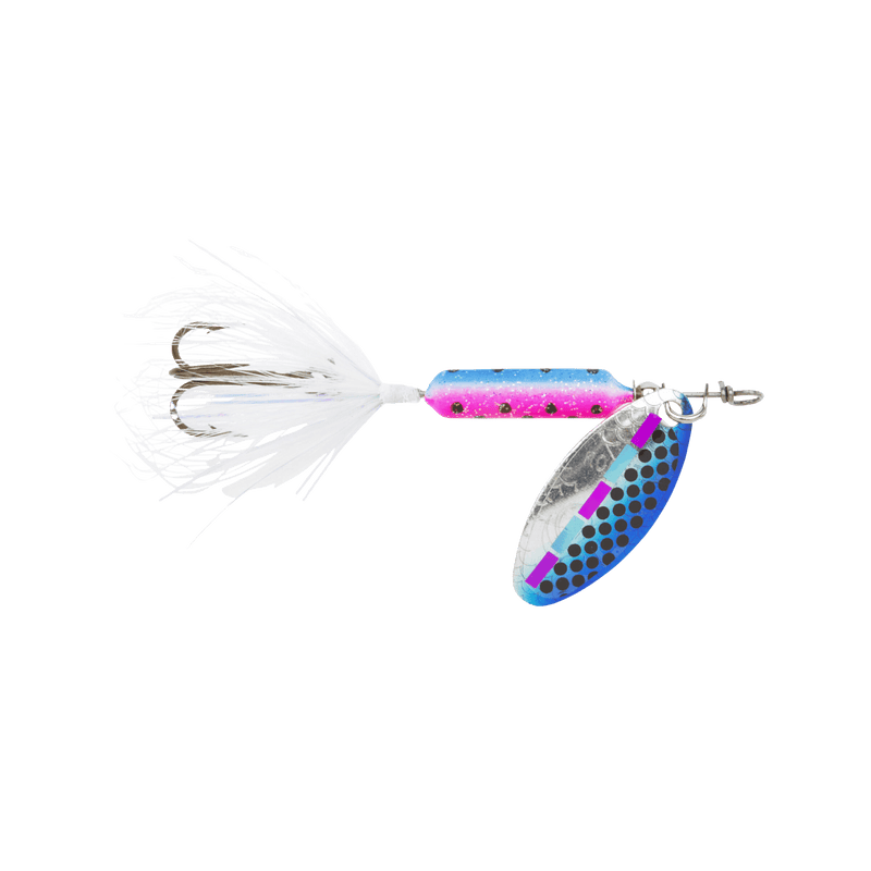 Load image into Gallery viewer, WORDENS SPINNERS 1-8 / Tinsel Rainbow Fry Yakima Bait Worden&#39;s Original Rooster Tail

