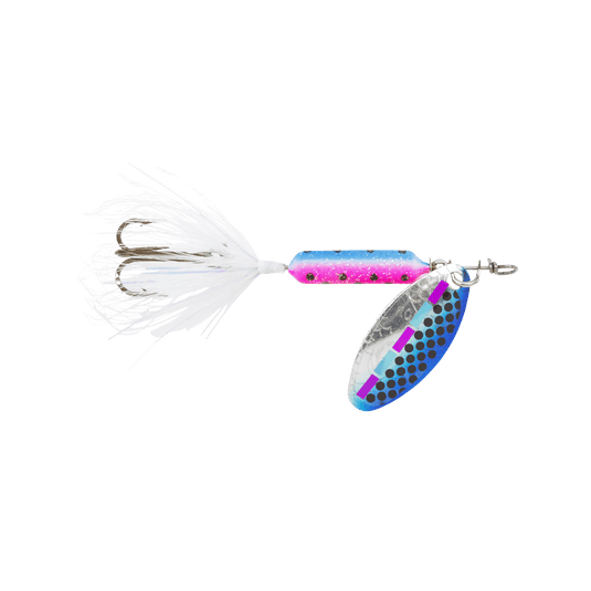 WORDENS SPINNERS 1-8 / Tinsel Rainbow Fry Yakima Bait Worden's Original Rooster Tail