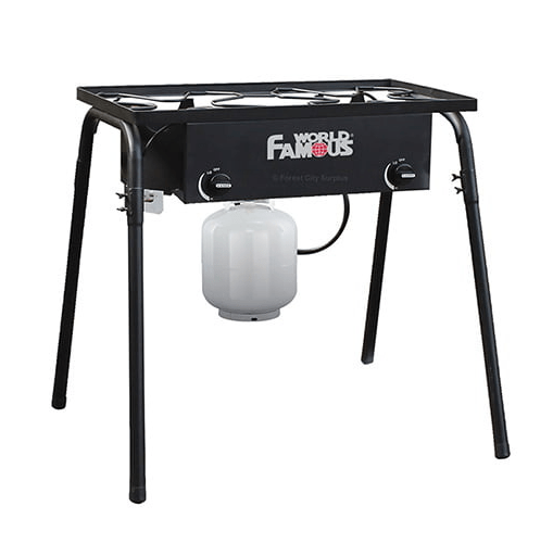 WORLD FAMOUS Dual Burner Outdoor Propane Stove World Famous Dual Burner Outdoor Propane Stove