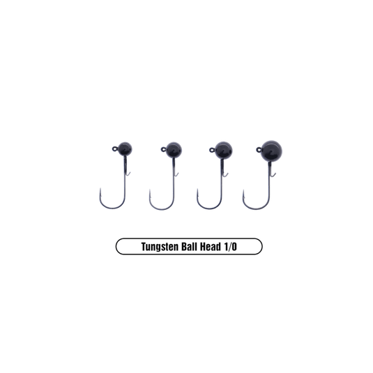 X ZONE BASS JIGS 3-8 / Black / 1-0 X Zone Tungsten Ball Head Jig