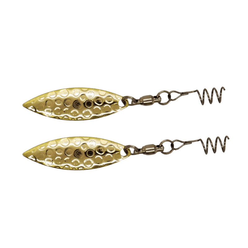 Load image into Gallery viewer, X ZONE SWIMBAITS Gold X Zone Willow Blade Spin 2-pk
