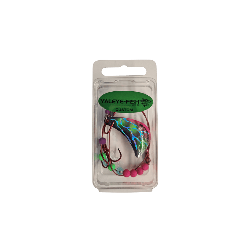 Load image into Gallery viewer, YAYELE-FISH WORM HARNESS Northern Lights Yaleye-Fish Hatchet Blades
