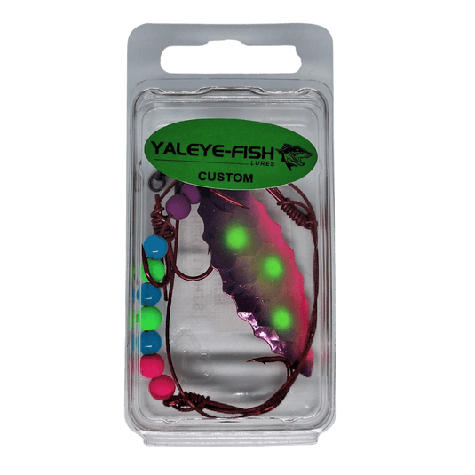 YAYELE-FISH WORM HARNESS Northern Lights Yaleye-Fish Willow Blade Worm Harness
