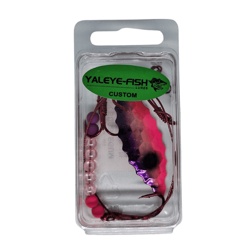 Load image into Gallery viewer, YAYELE-FISH WORM HARNESS Pink Bubble Gum Yaleye-Fish Willow Blade Worm Harness
