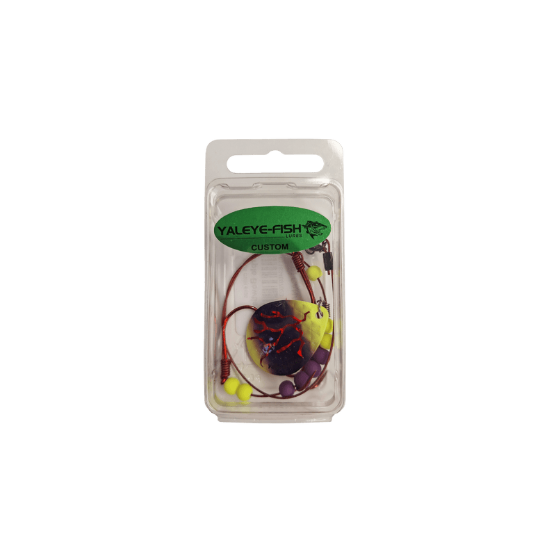 Load image into Gallery viewer, YAYELE-FISH WORM HARNESS Purple Bowtie Yaleye-Fish Colorado Blade
