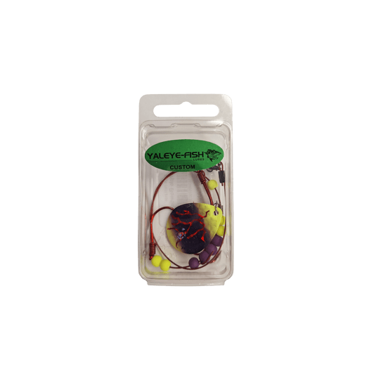YAYELE-FISH WORM HARNESS Purple Bowtie Yaleye-Fish Colorado Blade