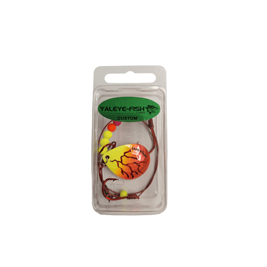 YAYELE-FISH WORM HARNESS Tequila Sunrise Yaleye-Fish Colorado Blade