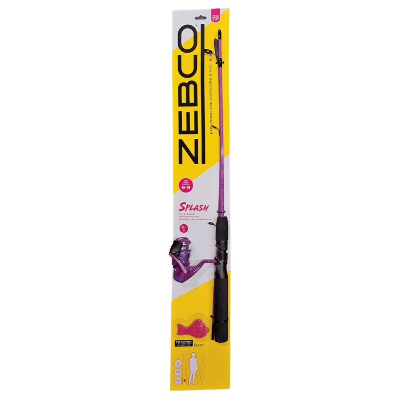 Load image into Gallery viewer, ZEBCO ROD &amp; REEL COMBOS 4'0" / Purple Zebco Splash Kid Spin Combo
