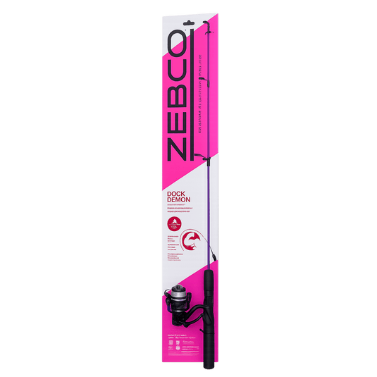 ZEBCO ROD & REEL COMBOS Zebco Dock Demon Spinning Combo (Purple)