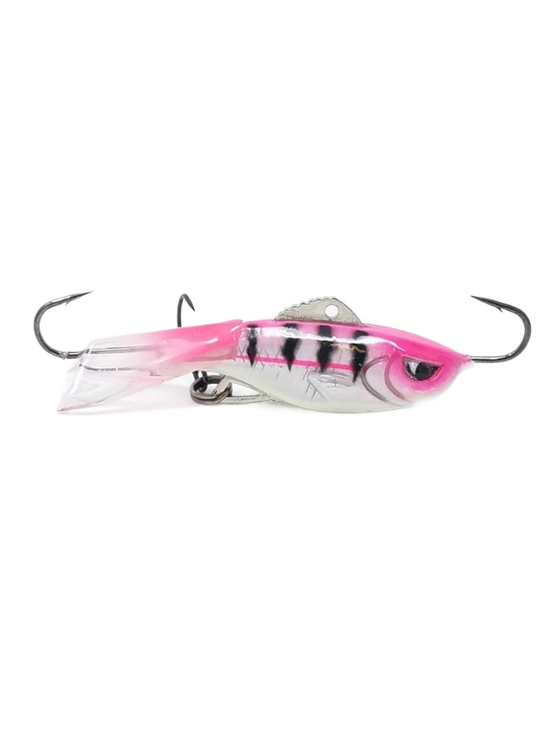 Load image into Gallery viewer, 1.5&quot; / Pink Tiger Glow Acme Hyper-Rattle 1.5&quot; / Glow Perch Acme Hyper-Rattle Ice Rip Bait
