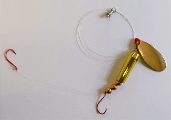 Load image into Gallery viewer, Gold Acme Rattlin&#39; Walleye Spinner Rig
