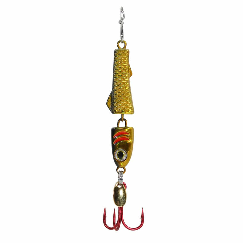Load image into Gallery viewer, CLAM PINHEAD PRO JTD 1-8 / Gold Halo Clam Jointed PinHead Pro Jigging Spoon
