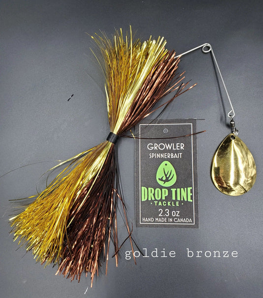 DROP TINE TACKLE GROWLER SPNRBT 2.3OZ / Black N Orange Drop Tine Tackle Growler Spinnerbait