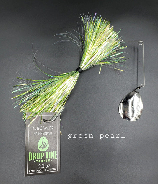 DROP TINE TACKLE GROWLER SPNRBT 2.3OZ / Green Pearl Drop Tine Tackle Growler Spinnerbait