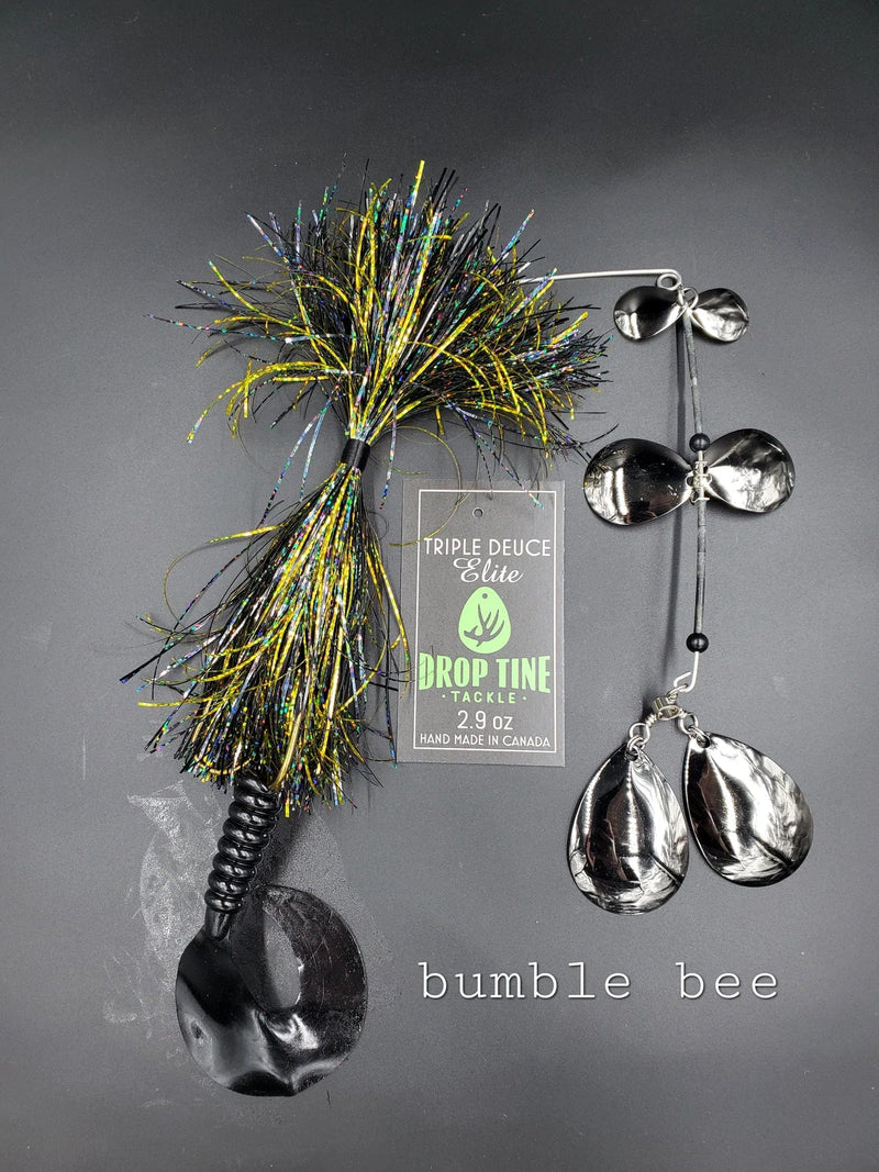 Load image into Gallery viewer, DROP TINE TACKLE TRIPLE DEUCE 4.3OZ / Bumble Bee Drop Tine Tackle Triple Deuce Spinner Bait 4.3oz
