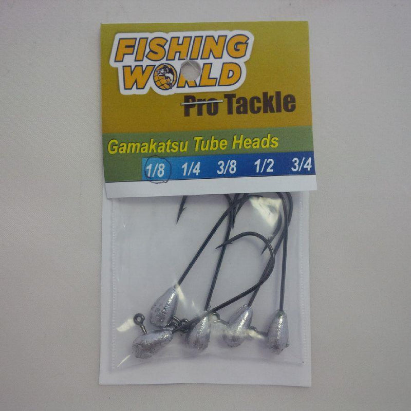 Load image into Gallery viewer, FISHING WORLD TUBE HEAD 1-8 Fishing World Gamakatsu Tube Heads
